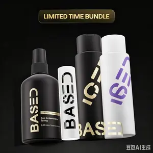 BASED Deluxe Straight/Wavy Hair Kit| Shampoo, Conditioner, Texture Powder, Hair Clay, Pomade, Sea Salt Spray + Wooden Comb| Non-Toxic, High Performance
