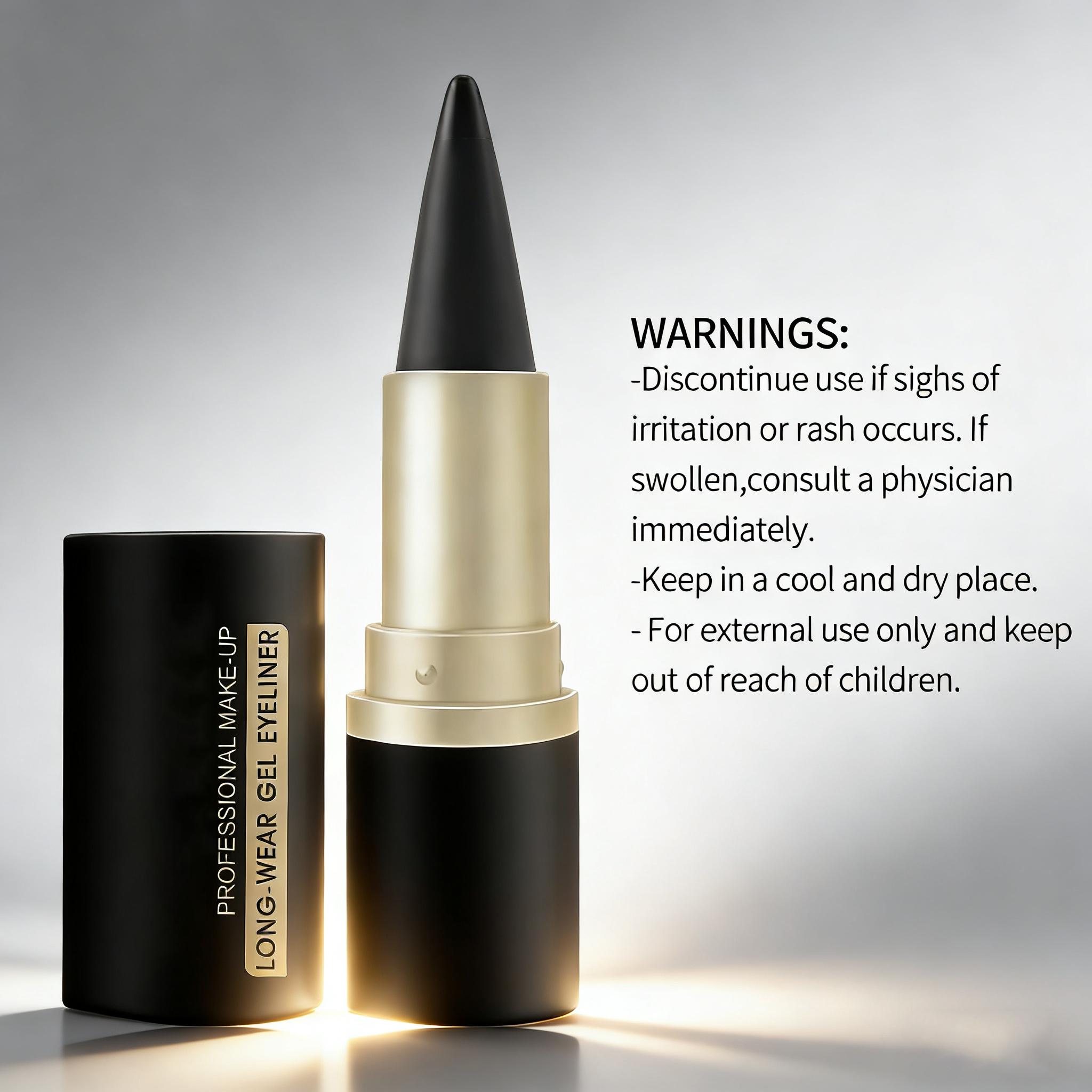 2Pcs Gel Eyeliner Pencil,Quick-drying Eye Black crayon matte Eyeliner Cream Eyeliner,Cat Eye MakeupStencil,Smoky Eyeshadow Palette Goth Halloween Makeup Kit,girl's favorite Valentine's Day makeup gift.