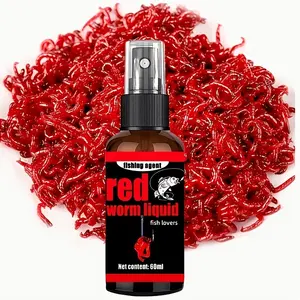 1Pcs Red Worm Liquid Bait Agent, Powerful Marine Fishing Formula, Concentrated Red Fish Attractant, Fishing Equipment, Suitable for Beach and Saltwater Fishing, Fishing Stuff