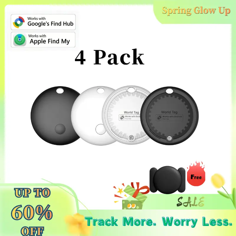 Finder Tag Bluetooth Tracker (Android Only) for Personal Belongings – Mini Anti-Lost Device with Alarm & Left-Behind Reminder, Works with Google Find Hub, Track Keys, Wallet, Bag, Car, Passport, Long Battery Life