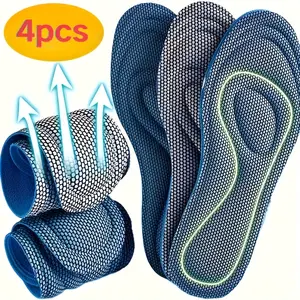 2 Pairs Unisex 5D Memory Foam Arch Support Insoles - EU35-36 (23cm/9.06inch), Heel Massage Function Insoles for Sports & Outdoor Use, 2 Pairs-Eu35-36( 23Cm / 9.06Inch )