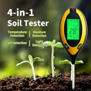 4 in 1 soil instrument illumination tester acid alkalinity meter PH moisture humidity digital display backlight test tester