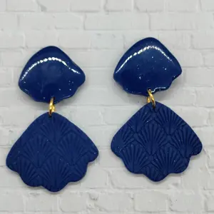 Midnight Shell Polymer Clay Earrings