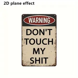 Vintage Style Warning Sign 8x12 Inches Durable Fiberboard Wall Decor for Garages Workshops and Home Offices