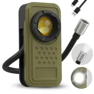 SUOMAX Mechanic Work Light，Rechargeable LED 600LM Flashlight, Under Hood Mechanic Light for Car Repair, Pocket Work Light Gooseneck Lamp,Dual Head Lamp, Magnetic Clip Aluminum Alloy Spotlight,for Repair Outdoor Camping Emergency