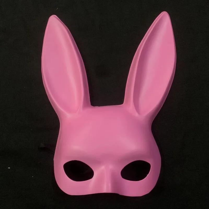 Anime Bunny Mask for Women Girls with Ears and Princess Rabbit Headband Perfect for Masquerade Parties Cosplay Costume Props 26*35cm