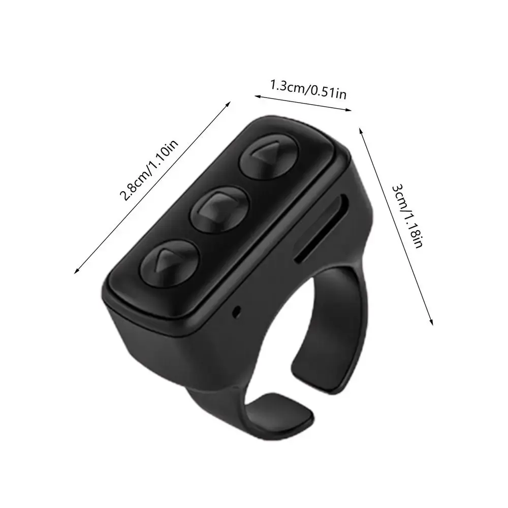 Remote Control Scrolling Finger Wireless Blue Tooth Remote Control Scrolling Ring Video Record Controller for Tiktoks Selfie Does not apply
