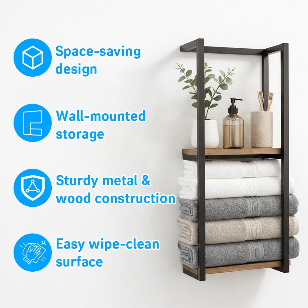 2-Tier Wall Mounted Towel Rack, Bathroom Storage Shelf, Space-Saving Organizer for Towels, Kitchen, Bedroom & Home Decor Stretchable Disposable Dish Strainer bathroom cracking detector