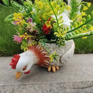 Cute Rooster Planter, Garden Decor#RoosterPlanter #SucculentPot #GardenDecor #AnimalPlanter #BudgetGarden #TikTokMadeMeBuyIt #OutdoorDecor #GardenGadget #CutePlanter #PatioDecor