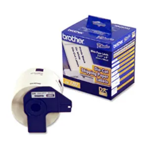 Brother International Corp.  P-touch QL Shipping Labels- Dura-Coat Paper- 4in.x2-.50in.- White