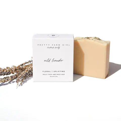 Wild Lavender Handmade Tallow and Goat Milk Soap Bar