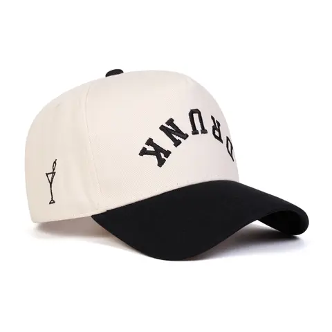 Unisex "Drunk" Letter Embroidered Baseball Cap, Adjustable Outdoor Sun Protection Hat, Casual Fitted Woven Fabric for Spring & Fall, Adjustable Sun Hat, Casual Trendy Hat, Embroidery Trendy Hat