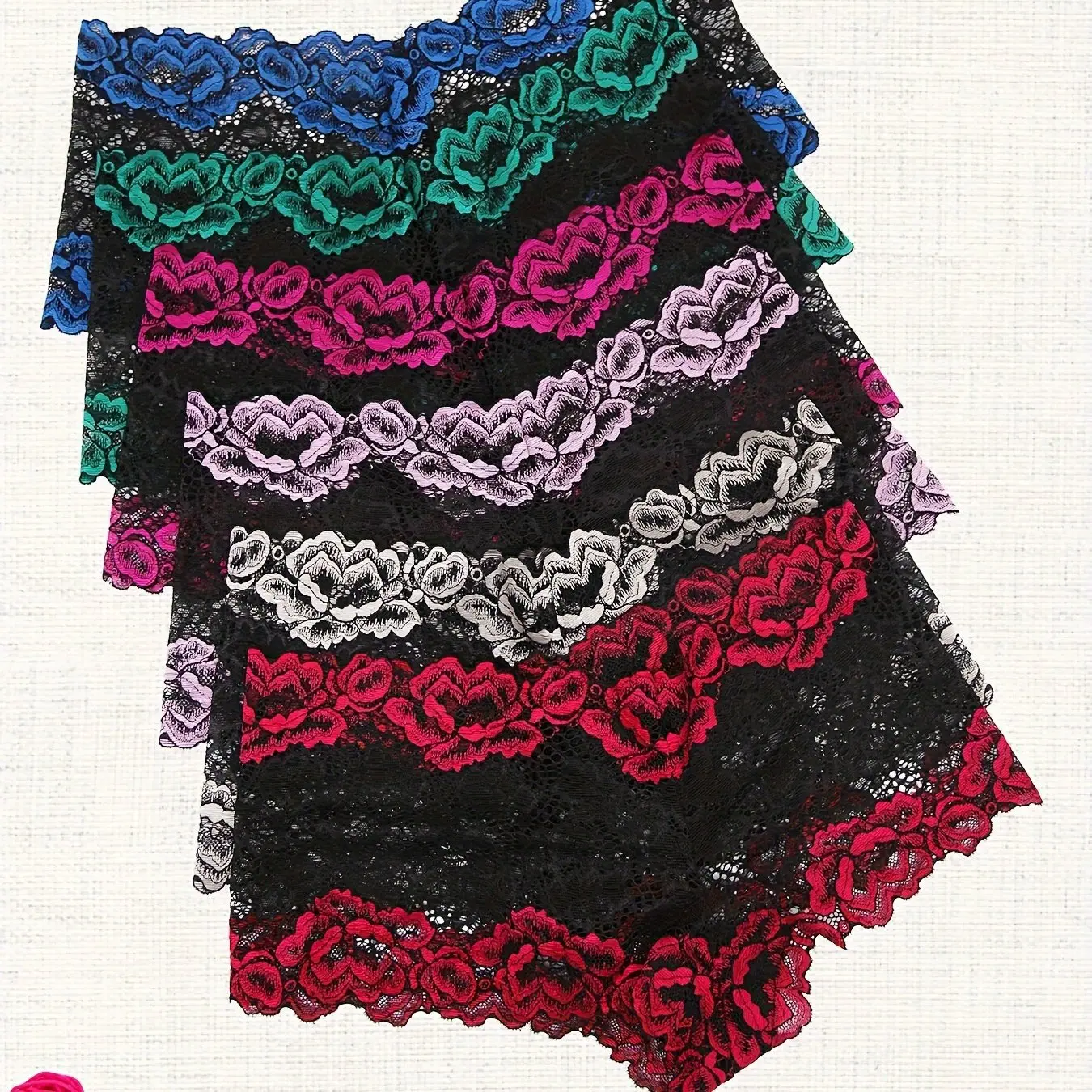 6PCS 1 Red + 1 Rose Red + 1 Blue + 1 Gre