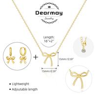 Bow earrings and necklace set 2