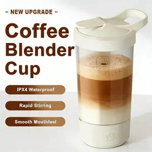 【IPX4 Waterproof & High Speed Blending 】  Newly Upgraded  IPX4   Self-Stirring Cup  Waterproof Electric  Rechargeable Shatterproof Multi-Use Milk Cocoa Coffee juicer Smart Temperature Measurement Timing Display Ideal Holiday Gift  juicers machines