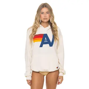 LOGO PULLOVER RELAXED HOODIE - VINTAGE WHITE