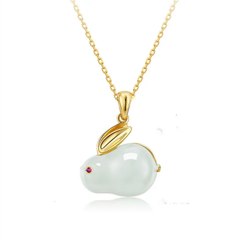 Golden Rabbit Necklace # XL093