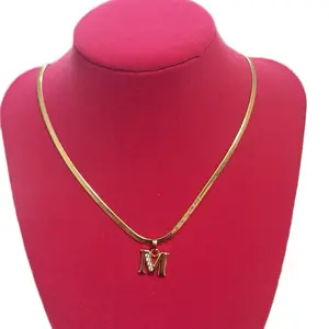 Dearmay Initial Necklaces for Women Girls, Dainty Letter Tiny A-Z Pendant Choker Trendy Cute Personalized Monogram Name Necklace  Jewelry Necklace for Christmas gift