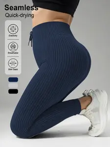 Plus Size Women's Tight Pants, Casual Wear, Belted Design, Suitable for All Seasons, Daily and Outdoor Activities, Comfortable and Stylish