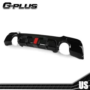 Rear Bumper Diffuser Lip W/ LED Light Fit For 07-13 BMW 3 Series E92 E93 M Sport