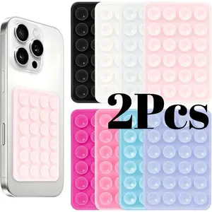 2pcs Car Phone Holder Double-Sided Suction Cup, Strong Adhesive, Durable, Easy to Use, Ideal for Outdoor Activities, Bathroom, Makeup Mirror