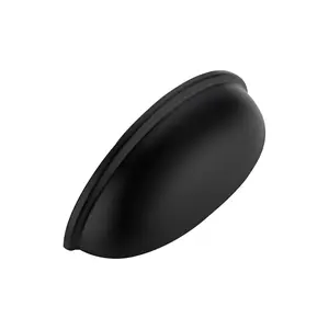 Ravinte 3" Drawer Pulls Flat Black Cabinet Cup Pulls Kitchen Hardware Cabinet Handles Drawer Handles Knobs 3 inch Hole Center