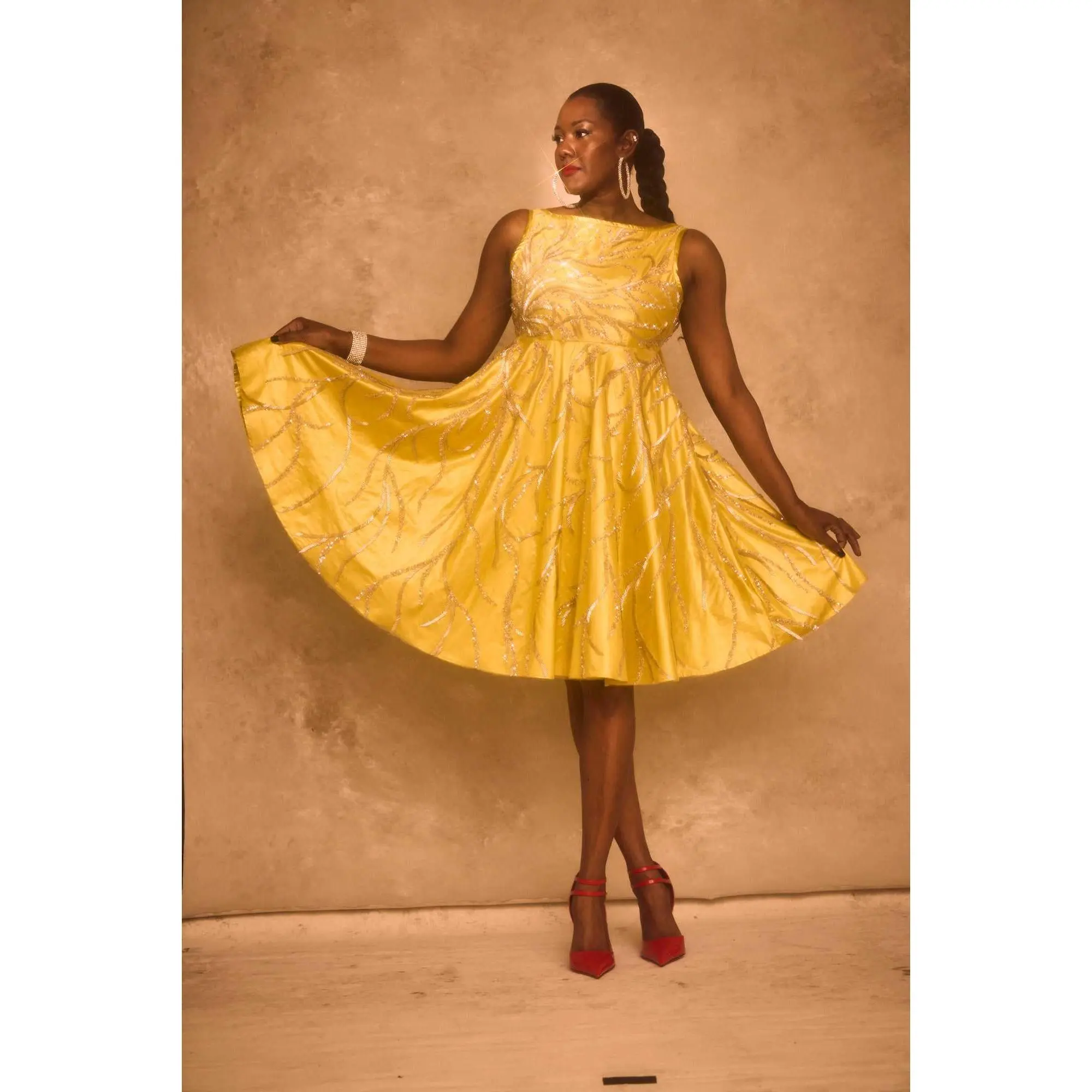ASFERI'S Hand Beaded Silk Dress