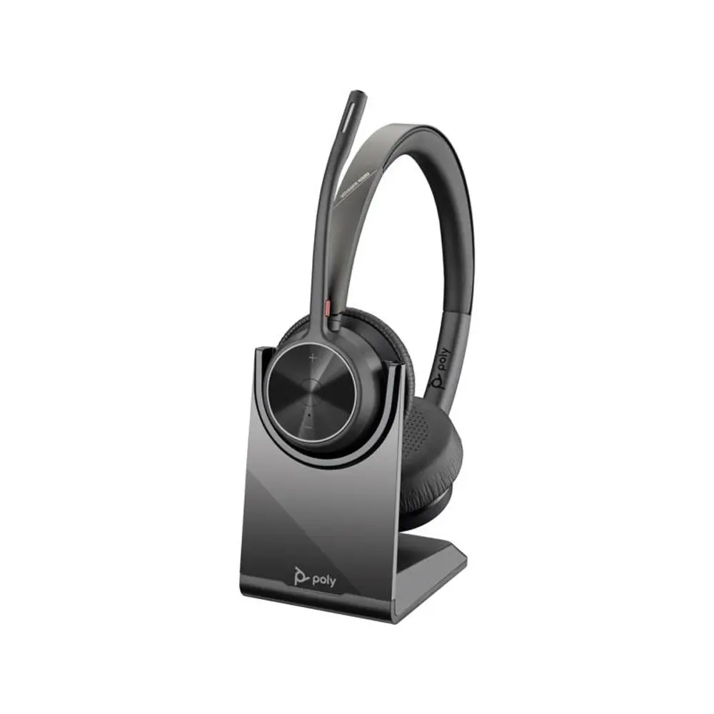 Poly Voyager 4320 UC Stereo USB-A Headset +BT700 USB-A Adapter +Charging Stand