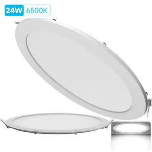 2Pack LED Recessed Ceiling Light, 6500K Cool White, Dimmable , Ultra-Thin Panel Downlight, 3W–24W Options Indoor Ceiling Lighting
