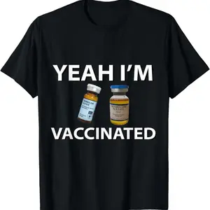 Valentine's Day Gift Cotton Bodybuilding Vaccinated Trenbolone Funny Tren Lover Gym Jim T-Shirt, Valentine's Day Gift.