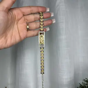 Virgencita Bracelet Green & Red And San Judas