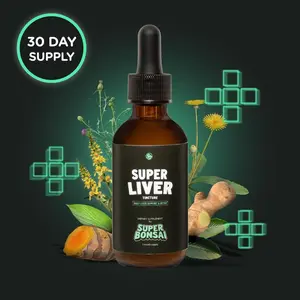 SuperBonsai Super Liver - Natural Ingredients with Milk Thistle and Dandelion Root - Daily Liver Support and Detox - GMO Free, Gluten Free, Vegan