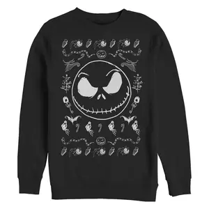 Men's The Nightmare Before Christmas Halloween Jack Skellington Sweater Print Sweatshirt