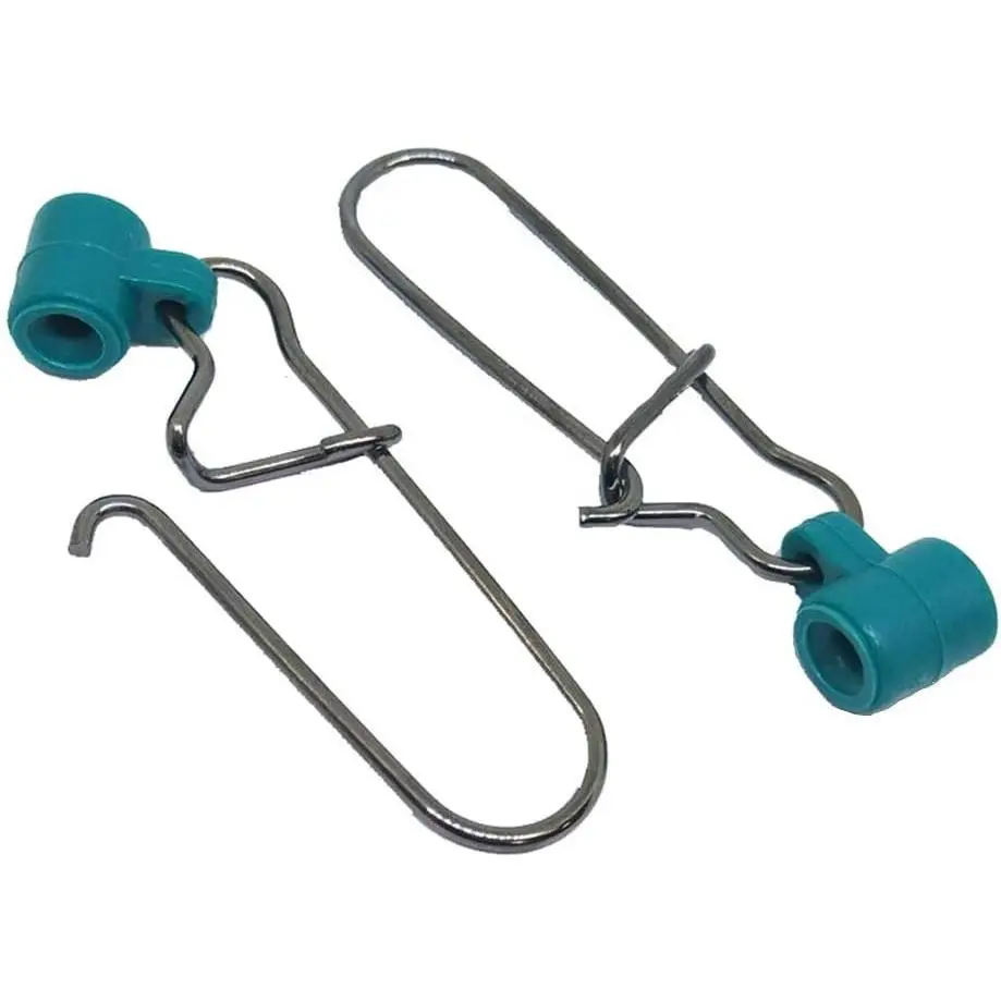 25/50/100 PCS Fishing Line Sinker Slides Duo Lock Snaps High Strength Stainless Steel Sinker Slider Swivel Snap Kit Fishing Tackle