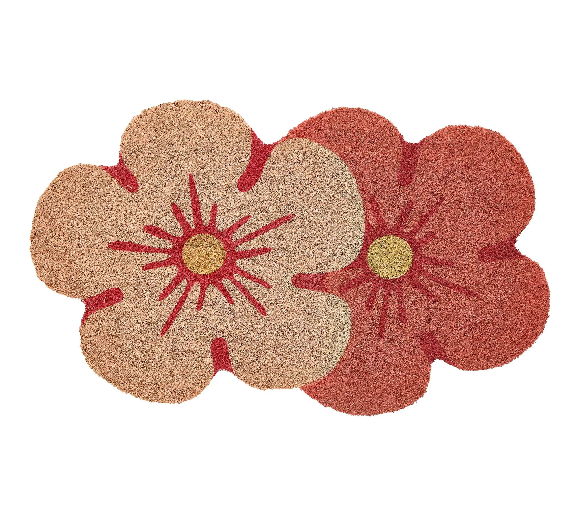VCNY Home Floral Shape Die Cut Coir Doormat, 18" x 30"