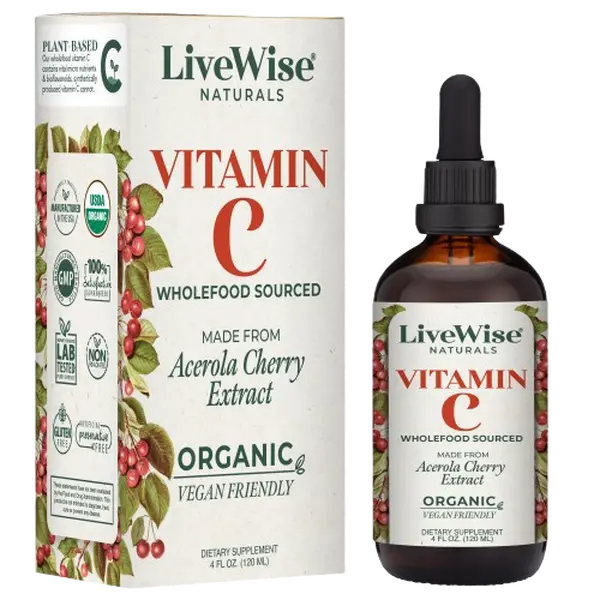 Vitamin C Liquid Drops – Organic Wholefood Immune Support (4oz)
