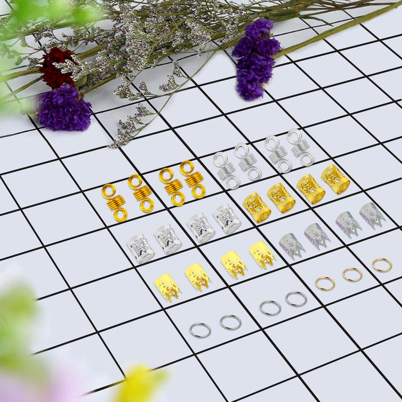 Hair Beads for Women Braided, Hair Jewelry for Locs, Colorful Hair Jewelry for Child, Metal Gold Silver Clips, Gold dreadlock jewelry for women, Hair Accessories for Braids, Gold Hair Cuffs