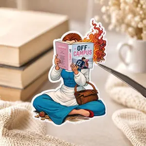Off Campus BookTok Sticker, Princess Reading Book Sticker, Ice Hockey Romance