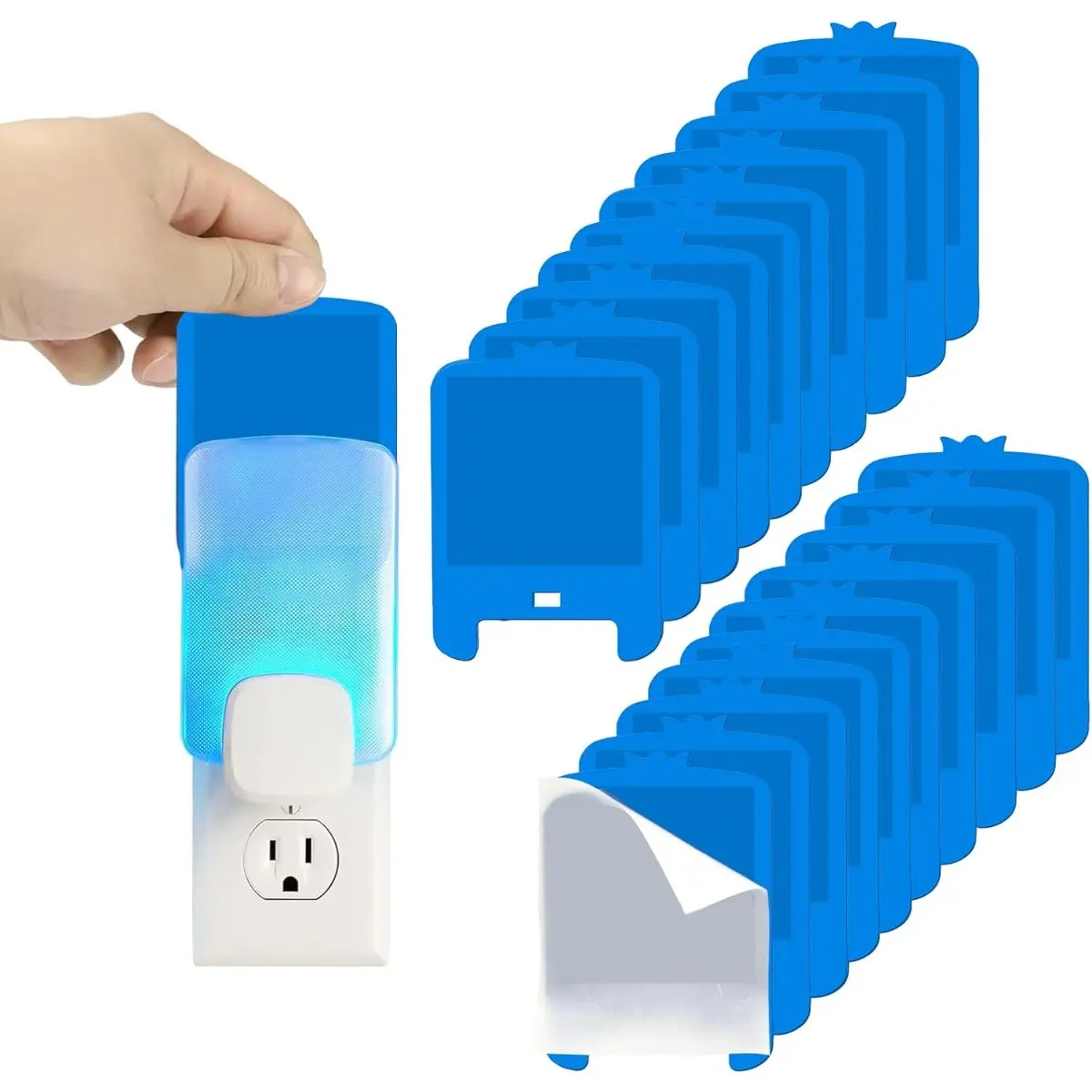 Refill Cartridges for Raid Light Trap Refills Glue Boards Replacement Set, Refill Cartridges for Stem Flying Insect Light Trap, Double-Sided Adhesive Glue Cards