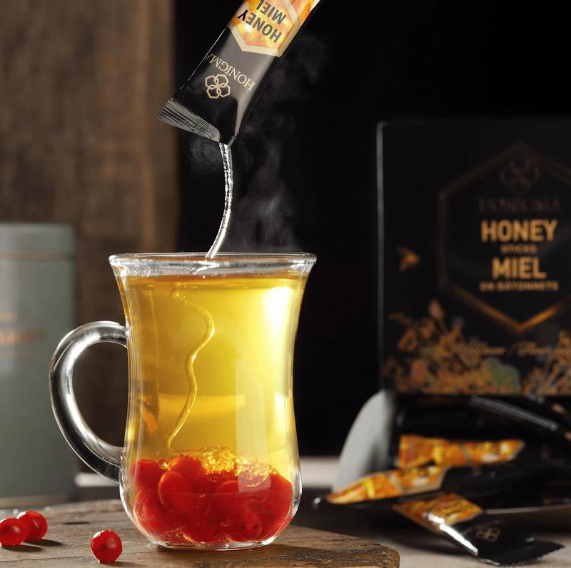 HONIGMA Deliciously Sweet Acacia Honey Sticks - 50 Count (12g each) | Pure Ukrainian Honey | Sustainably Sourced | Bursting with Flavor & Health Benefits