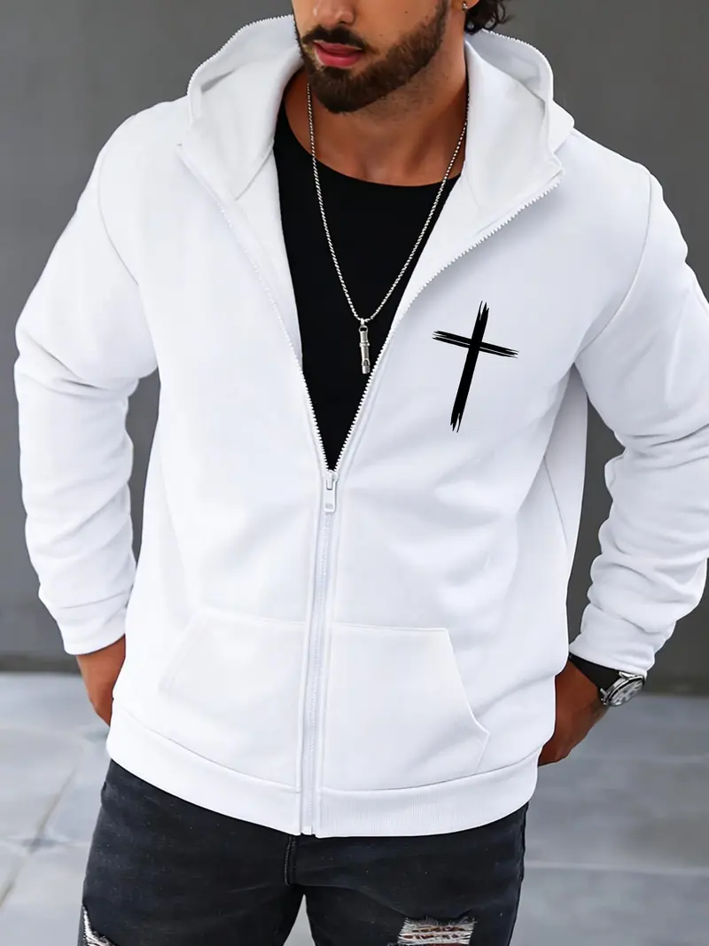 cross zip hoodie - TikTok Shop
