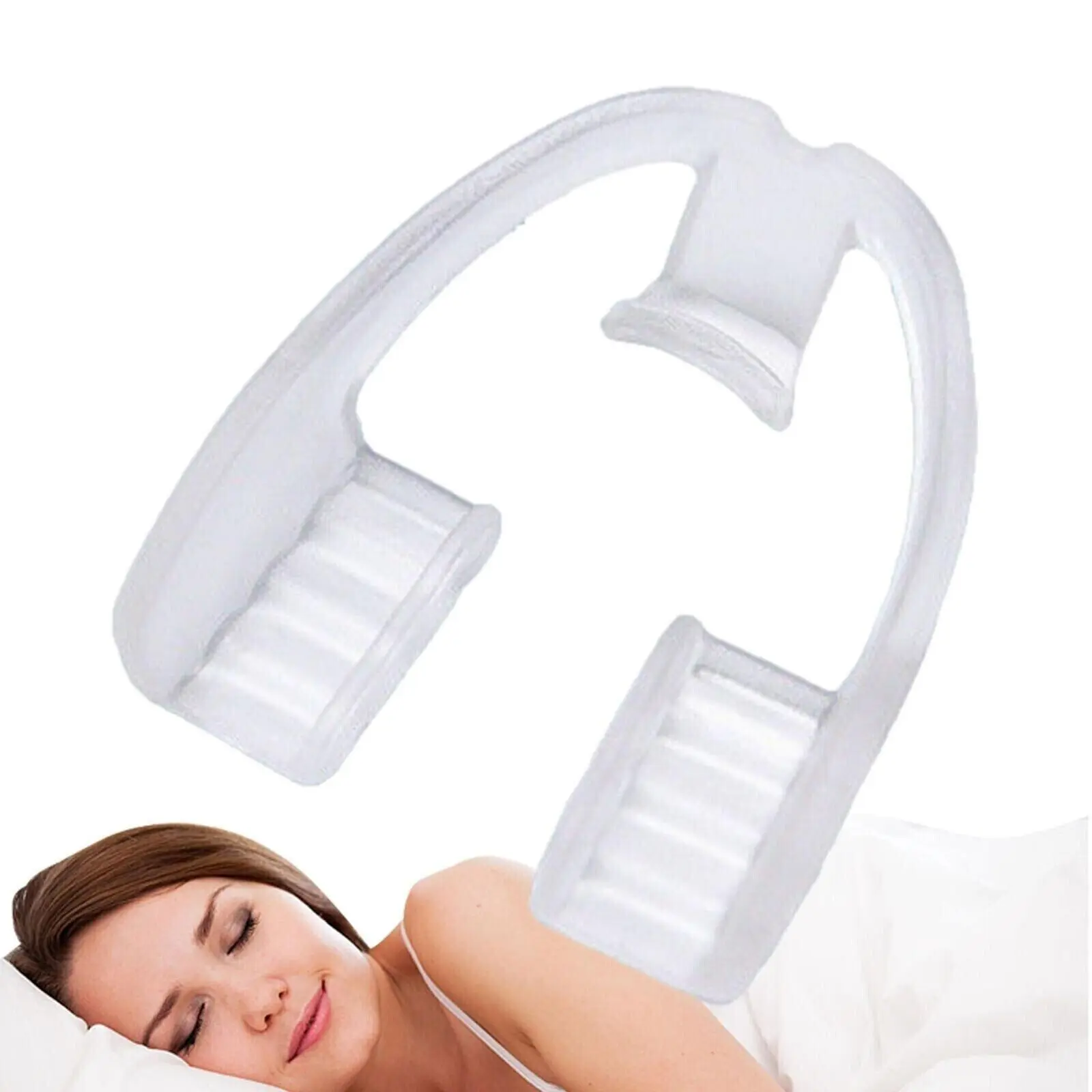TekDeals Mouth Guard for Teeth Grinding, Clenching, Bruxism Relief - Transparent Silicone Sleep Splint