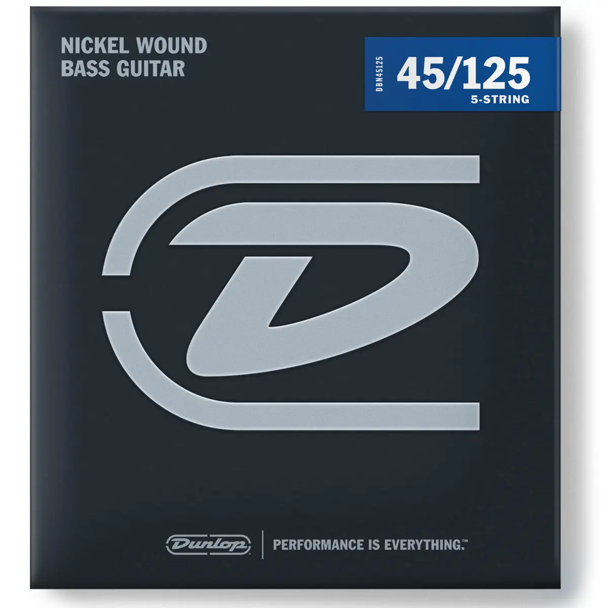 Dunlop Nickel Wound Bass Guitar Strings, Medium, 45-125 Gauge, Set of 5 Strings