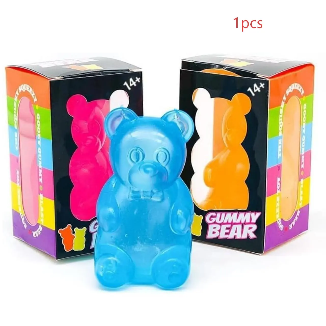 Soft Candy Bear Toy, Sugar-Filled Plush Stress Relief Toy, High-Density Squeeze Ball, Ideal for Kids and Students, Ultra Soft Pressure Release Toy, Squishies, Stress Relief Fidgeting, Sensory Squeeze