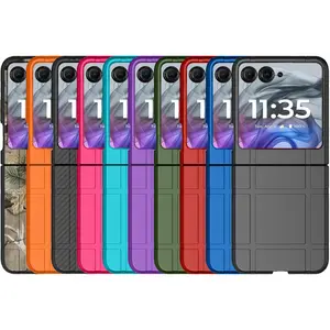 Case for Motorola RAZR (2026/2025/2024) Flip Phone, Nakedcellphone Slim Hard Shell Protector Cover [Anti-Fingerprint, Texture Grip] for Moto RAZR 50/60/70