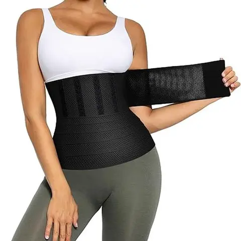 FeelinGirl Women's Seamless Minimalist Tummy Control Waist Wrap Belt - Breathable Elastic Compression Undergarment, Smooth Comfort Shapewear