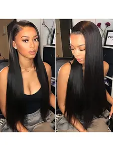 Straight Lace Front Wigs Human Hair 5x5 Lace Closure Wigs for Black Women 200 Density Wear and Go Glueless Wigs Human Hair Glueless Beginner Wig