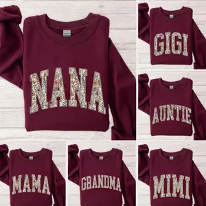 Custom Mama Sweatshirt For Mother's Day Gift, Personalized Mama Gigi Grammy Mimi Nonny Mommy Honey Shirt, Apparel Made In The USA		