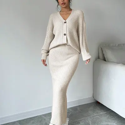 Skirt Outfit Ideas Beige TikTok Shop