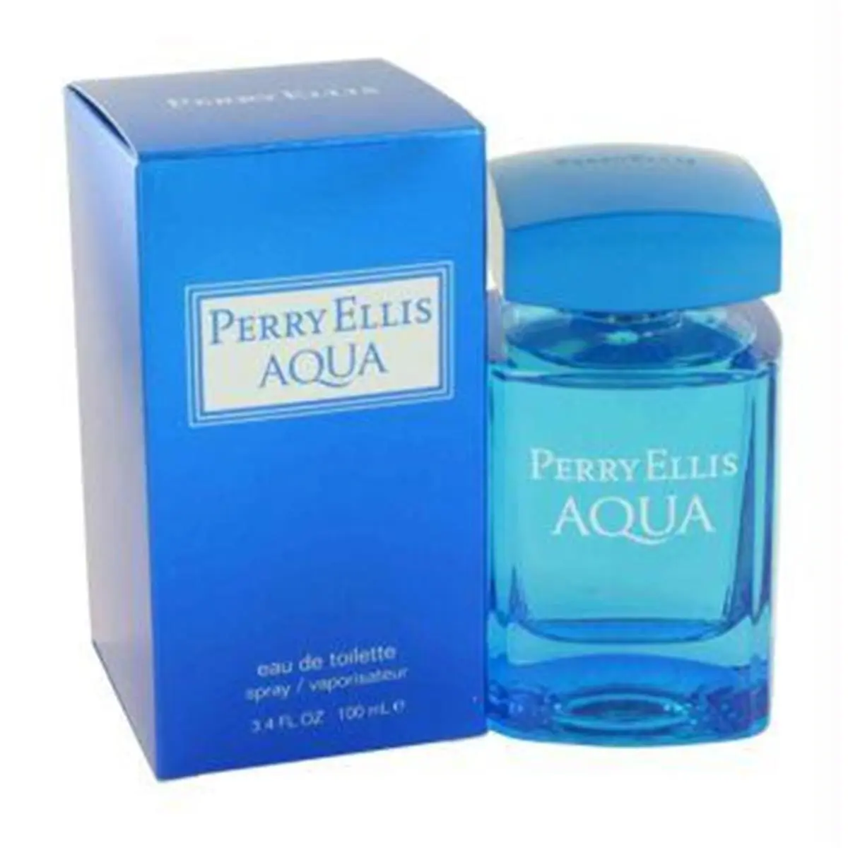Perry Ellis Aqua Men's Eau De Toilette Spray - 3.4 fl oz (3-3.9 fl oz range), Aquatic Fragrance Perfumes with Ambergris, Lime Notes, Aquatic Cologne, Men's Fragrance, Spray Bottle, 3 To 3.9 Fl Oz, Citrus, Lavender
